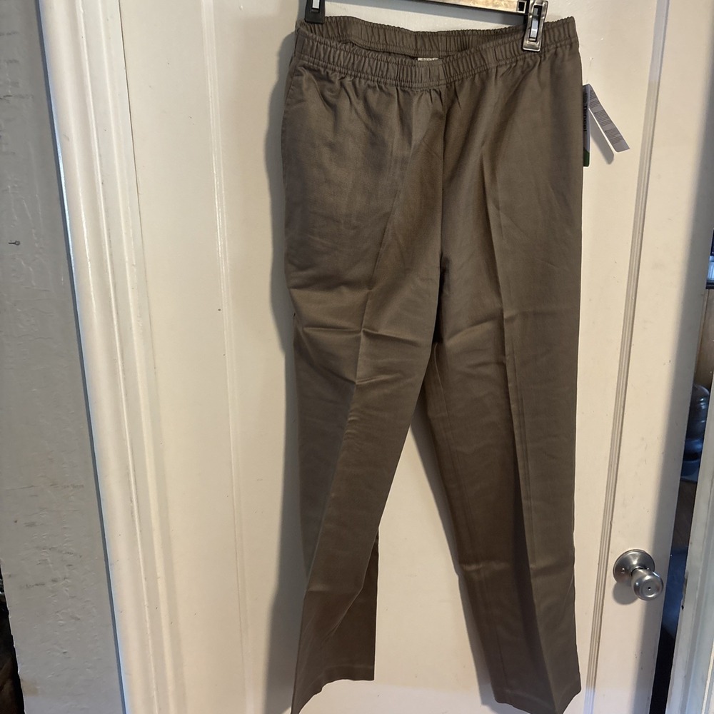 Appleseeds Women Grey Tencel/Cotton Pants Medium A32385 30" Inseam NEW